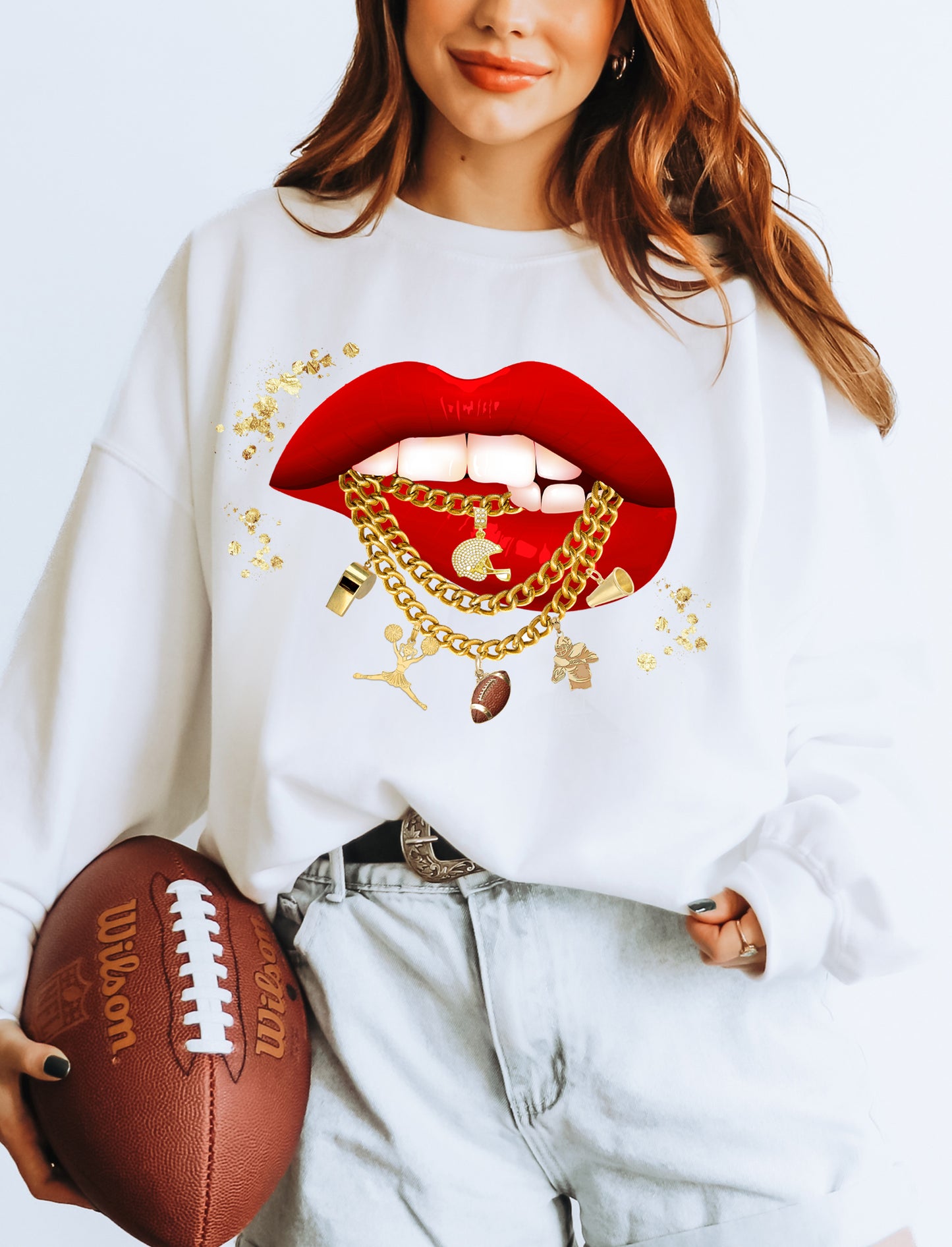Football Lips Tee Sweatshirt Tank